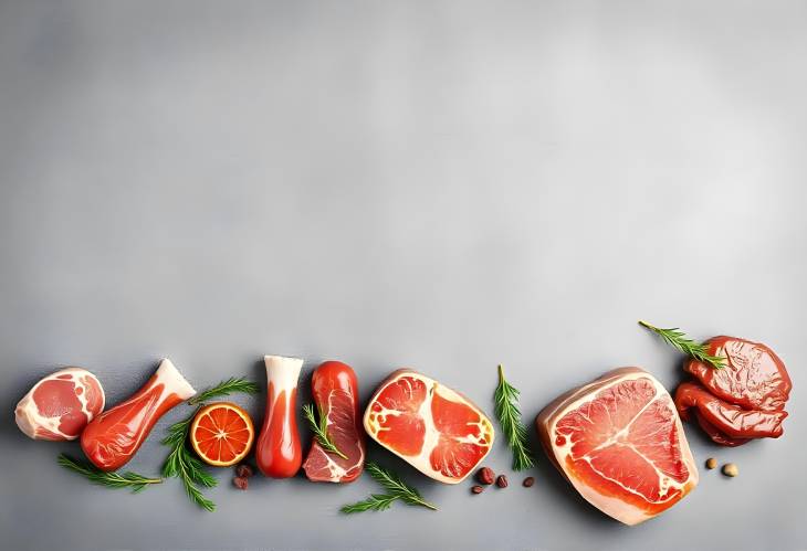 Meat Photography on Grey Background